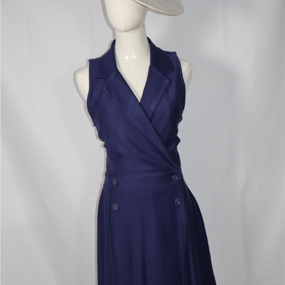 Elegant Navy Blue Women's Dress